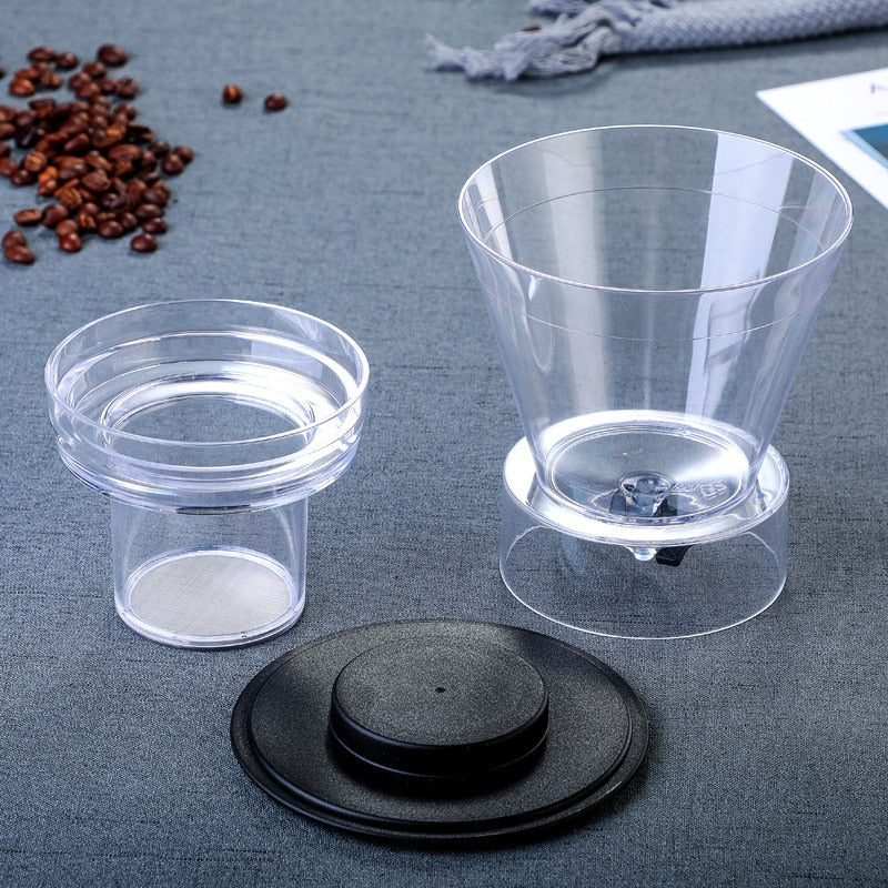 500ml Ice Drip Coffee Pot Glass Coffee Maker Regulatable Dripper Filter Cold Brew Pots Ice Brewer Percolators Espresso Coffee FU