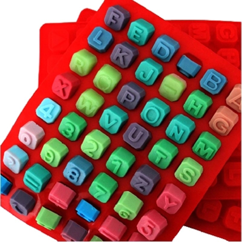 1Pc Letters Numbers Symbol Alphabet Silicone Chocolate Molds Handmade Diy Lattice Soap Candy Gummy Jelly Ice Tray Cake Mould